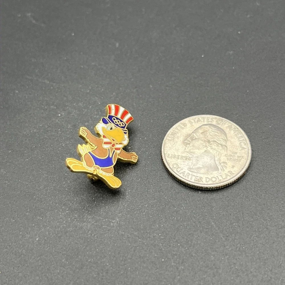 1984 Los Angeles Olympics Sam The Eagle Wrestling‎ Lapel Hat Pin